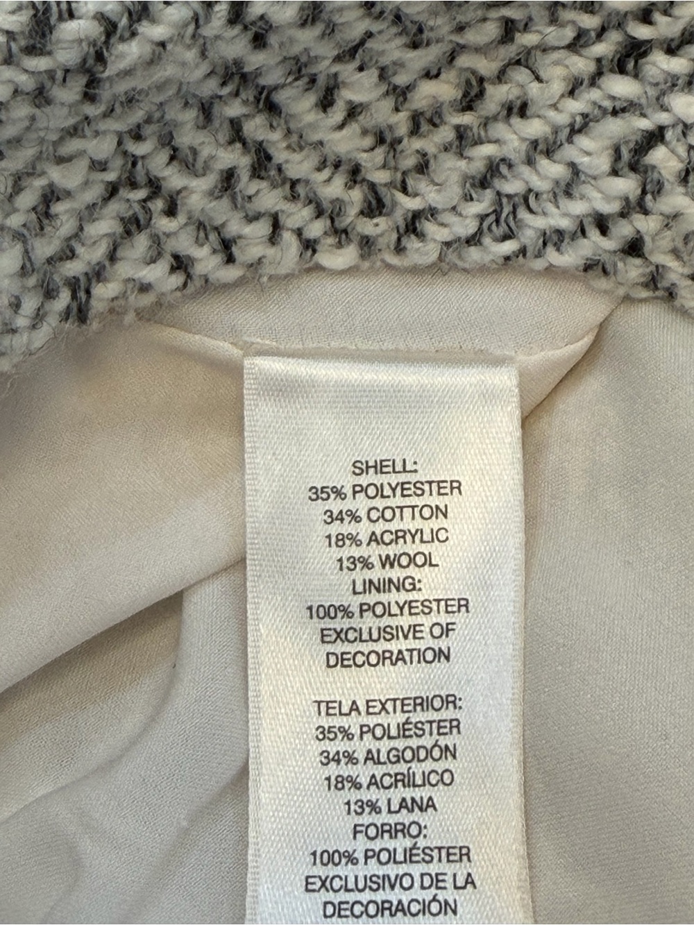 White House Black Market Herringbone Tweed Mini Skirt Size 6 - Picture 6 of 8